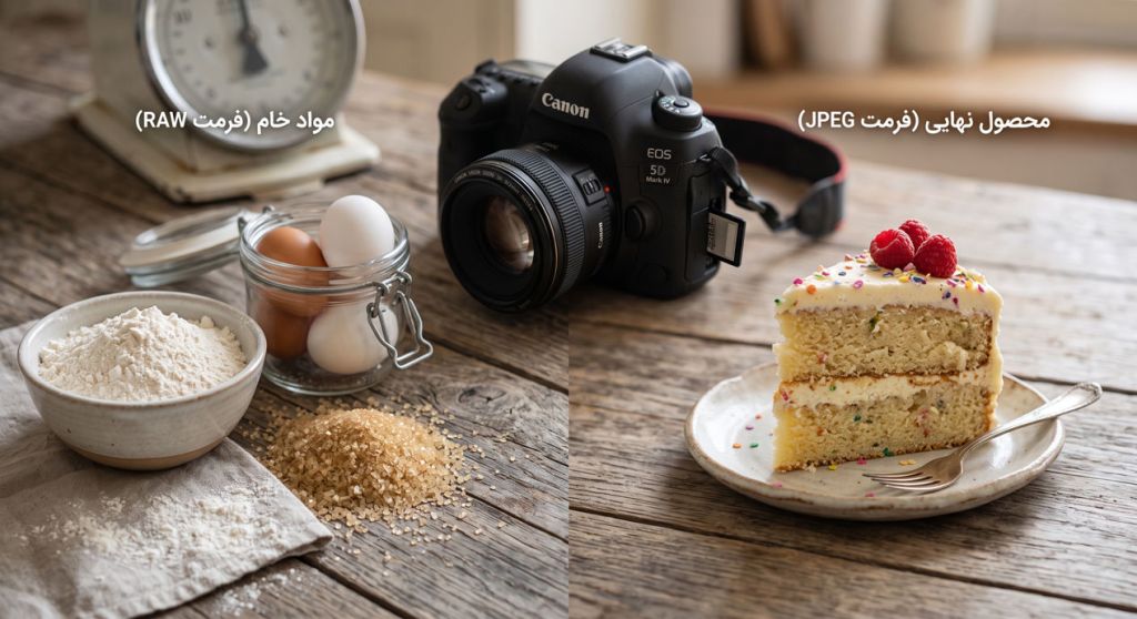 مقایسه فرمت RAW و JPEG